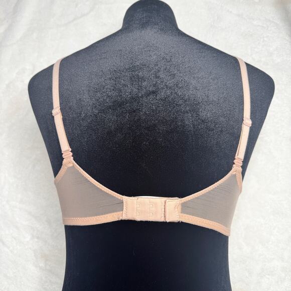 VICTORIA'S SECRET Neutral Lace Body by Victoria Mesh Sides Push-Up Bra 34B - Picture 4 of 9